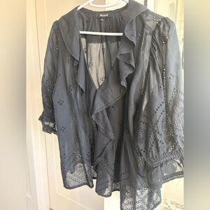 Madewell Black Sheer Top